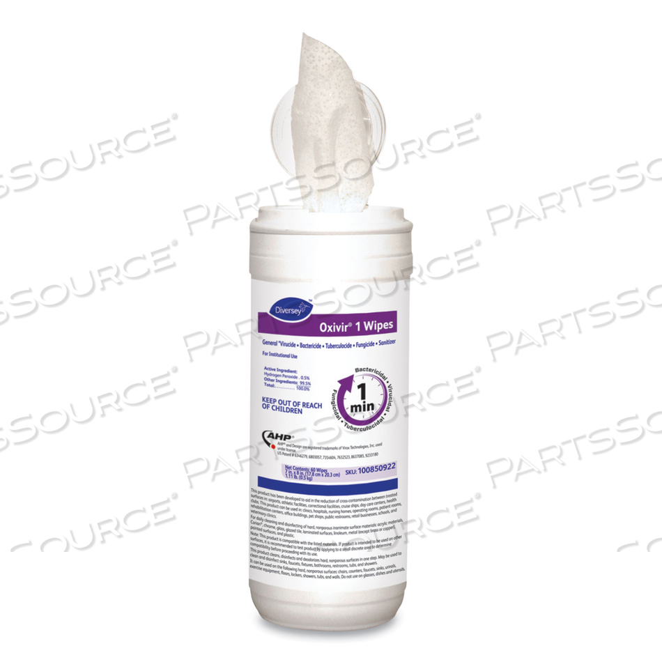 OXIVIR 1 WIPES, 7 X 8, 60/CANISTER by Diversey