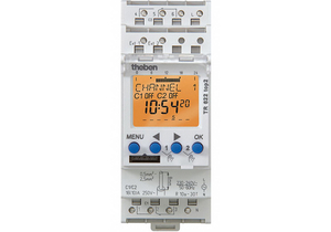 ELECTR TIMER DIN RAIL 24HR/7D 2CHN 84MEM by Theben