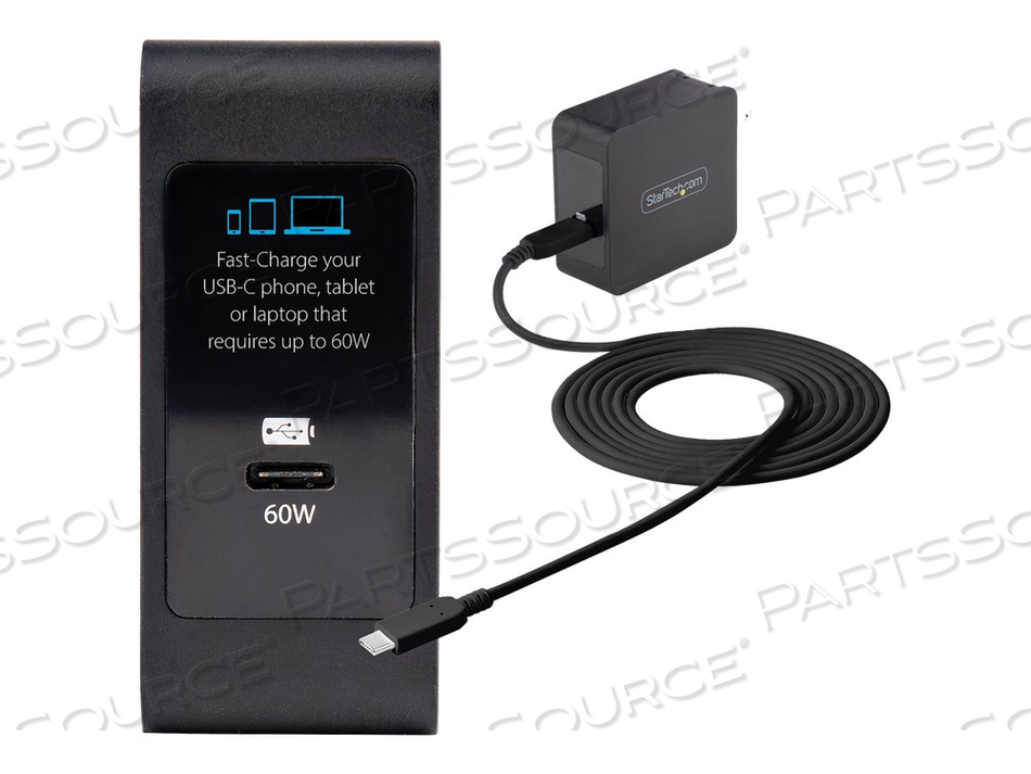 USB C WALL CHARGER, USB C LAPTOP CHARGER 60W PD, 6FT/2M CABLE, UNIVERSAL COMPACT TYPE C POWER ADAPTER, DELL XPS, LENOVO X1 CARBON, HP ELITEB by StarTech.com Ltd. USB C WALL CHARGER, USB C LAPTOP CHARGER 60W PD, 6FT/2M CABLE, UNIVERSAL COMPACT TYPE C POWER ADAPTER, DELL XPS, LENOVO X1 CARBON, HP ELITEB by StarTech.com Ltd.