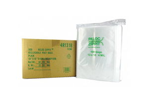 RECLOSABLE BAG STANDARD LDPE SEAL PK500 by Reloc Zippit