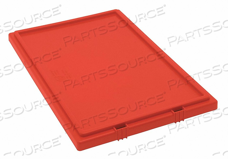 E1891 TOTE BOX LID 14-1/4 IN.L RED by Quantum Storage Systems E1891 TOTE BOX LID 14-1/4 IN.L RED by Quantum Storage Systems