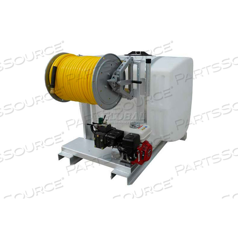 300 GALLON SKID SPRAYER, 8HP / K55 PUMP, 150' OF 1/2" HOSE, MANUAL REEL by Reddick Equipment Company Inc