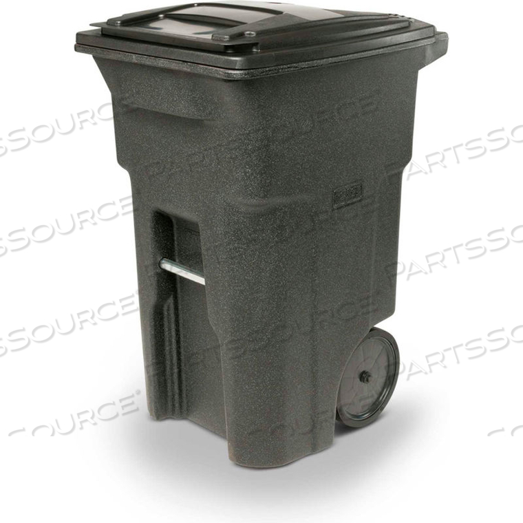 HEAVY DUTY TWO-WHEEL TRASH CART, 64 GALLON, BLACKSTONE by Toter HEAVY DUTY TWO-WHEEL TRASH CART, 64 GALLON, BLACKSTONE by Toter