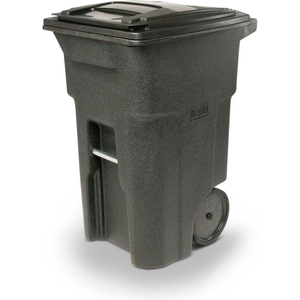 HEAVY DUTY TWO-WHEEL TRASH CART, 64 GALLON, BLACKSTONE by Toter