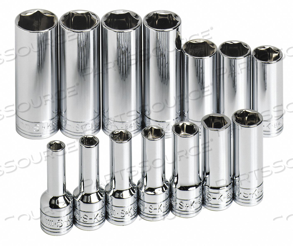SOCKET SET METRIC 3/8 IN DR 14 PC by SK Professional Tools SOCKET SET METRIC 3/8 IN DR 14 PC by SK Professional Tools
