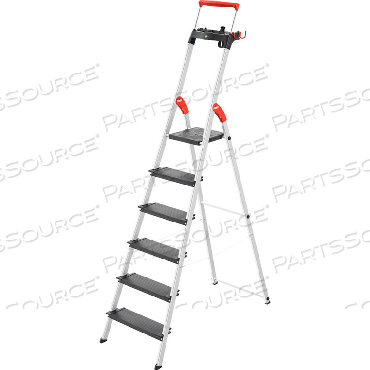 L100 PRO 6 STEP ALUMINUM FOLDING STEP LADDER by Hailo L100 PRO 6 STEP ALUMINUM FOLDING STEP LADDER by Hailo