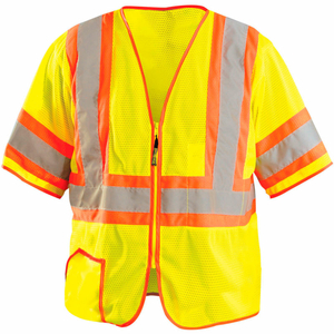 CLASS 3 CLASSIC MESH HALF SLEEVE VEST, CLASS 3, HI-VIS YELLOW, M by Occunomix