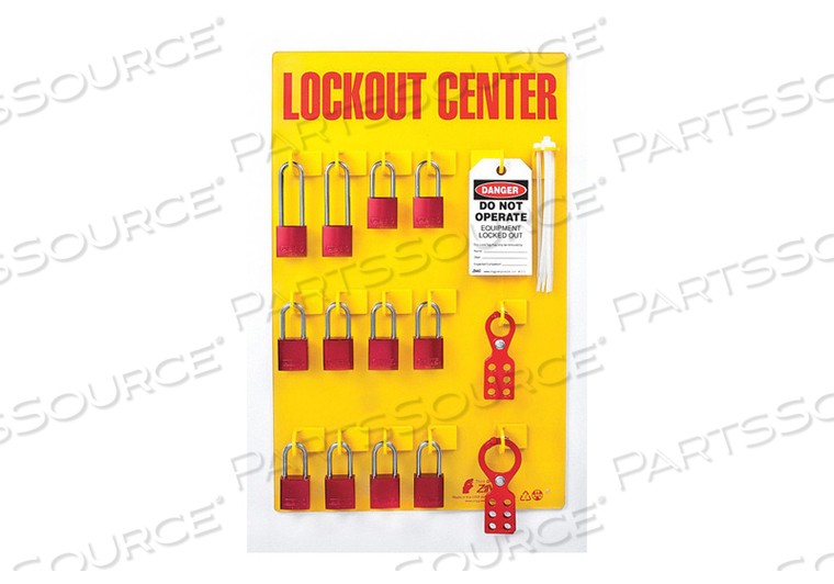 LOCKOUT STATION FILLED ELECTRICAL by ZING Green Safety Products LOCKOUT STATION FILLED ELECTRICAL by ZING Green Safety Products