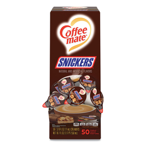 LIQUID COFFEE CREAMER, SNICKERS, 0.38 OZ MINI CUPS, 50 CUPS/BOX by Coffee-Mate