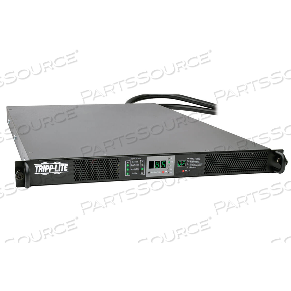 PDU 3-PHASE MONITORED/ATS 208V 8.6KW 2 L15-30P 6' CORDS 1U 