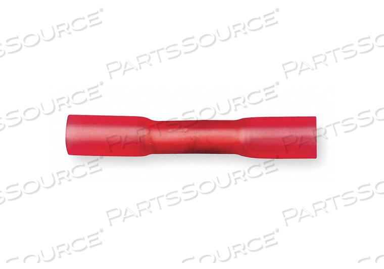 BUTT CONNECTOR, 22 - 18 AWG, 1.000 IN. L, RED, VINYL INSULATION, 100 BOTTLE by 3M Healthcare