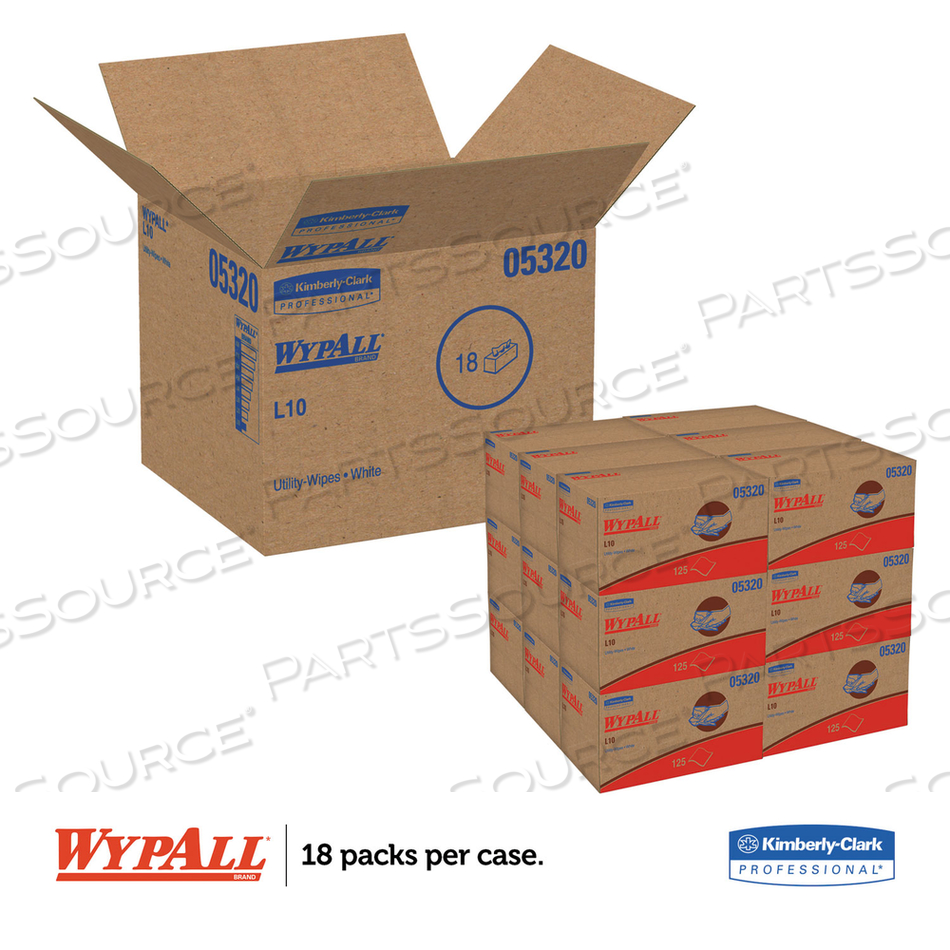 L10 TOWELS, POP-UP BOX, 1-PLY, 9 X 10.5, WHITE by WypAll