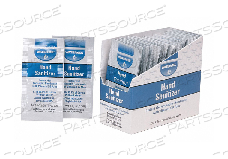 HAND SANITIZER PACKET GEL PK25 