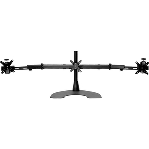 TRIPLE HORIZONTAL DESK STAND WITH TELESCOPING WINGS, BLACK by Ergotech Group LLC