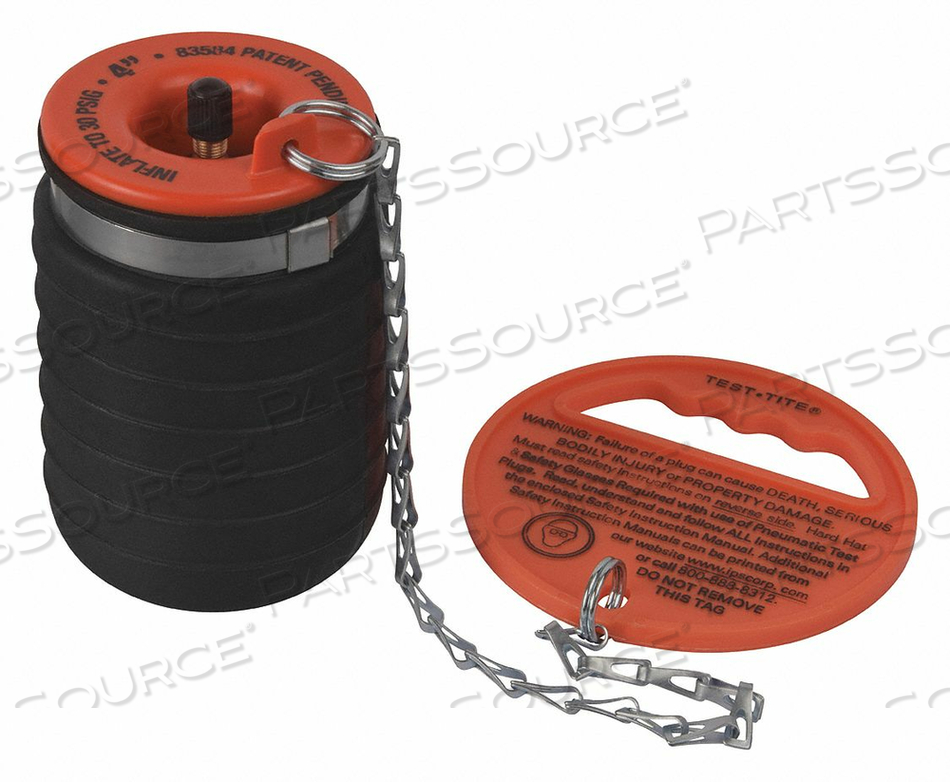 TEST PLUG RUBBER PNEUMATIC TYPE 4 SIZE by Test-Tite TEST PLUG RUBBER PNEUMATIC TYPE 4 SIZE by Test-Tite