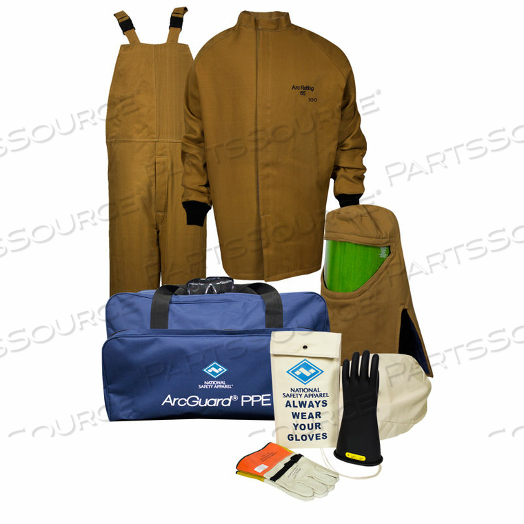ARCGUARD 100 CAL/CM2 ARC FLASH KIT, 2XL, GLOVE SIZE 10 by National Safety Apparel