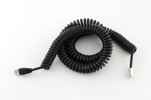 COILED CORD, BLACK JACKET, 25FT LENGTH, FOR HAND CONTROL AND FOOT CONTROL by Midmark Corp.