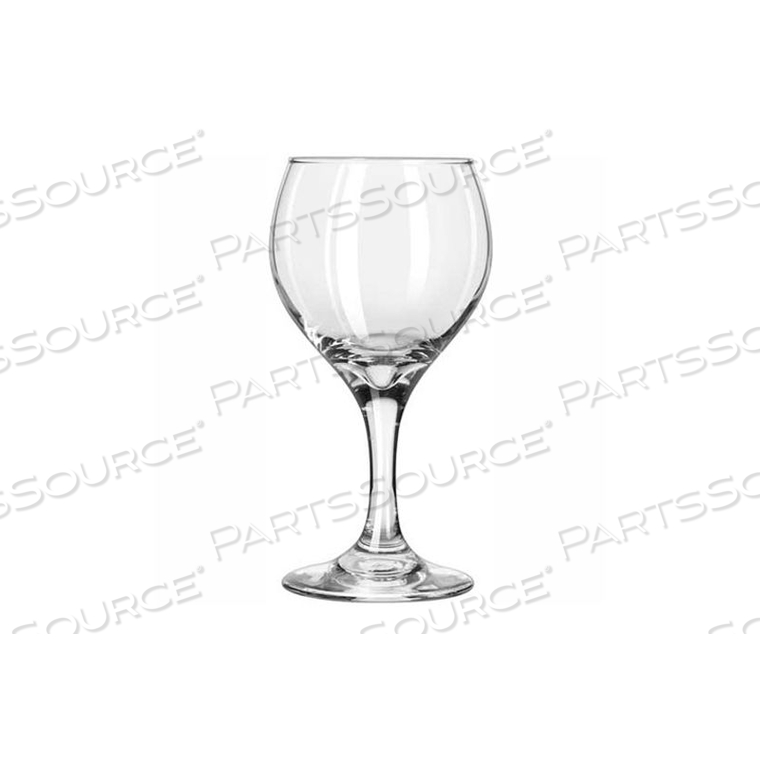 WINE GLASS TEARDROP CLEAR RED 8.5 OZ., 36 PACK 