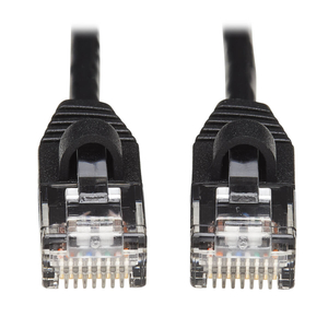 CAT6A 10G SNAGLESS MOLDED SLIM UTP ETHERNET CABLE (RJ45 M/M), BLACK, 25 FT. by Tripp Lite