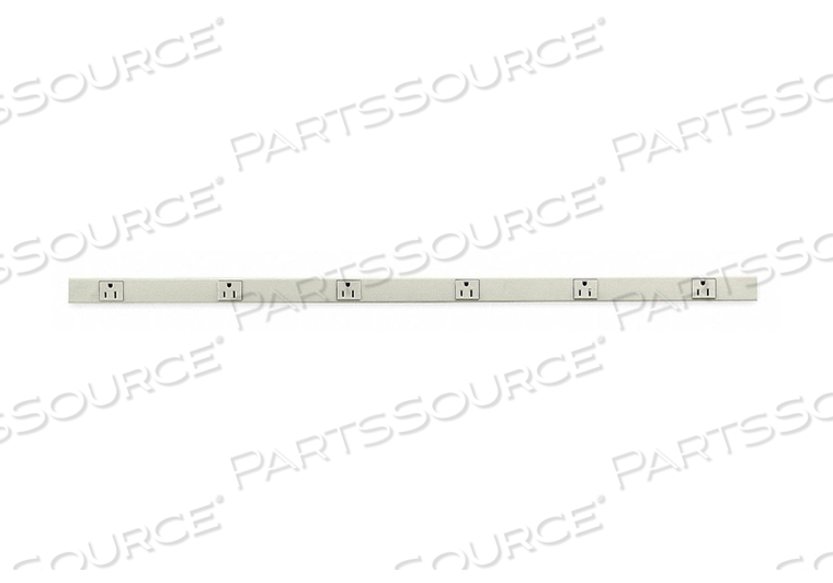 PREWIRED RACEWAY 6 OUTLETS IVORY by Hubbell Incorporated, Wiring Device-Kellums