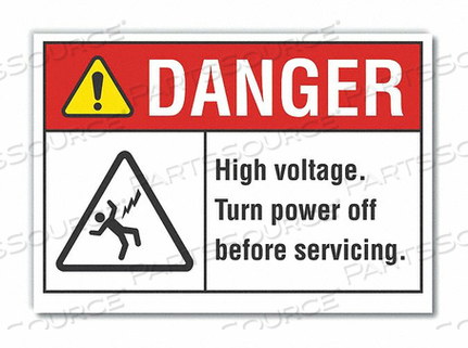 DANGER SIGN 10 W 7 H 0.004 THICKNESS by Lyle Signs Inc. DANGER SIGN 10 W 7 H 0.004 THICKNESS by Lyle Signs Inc.