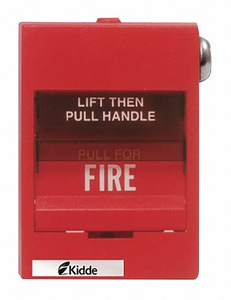 FIRE ALARM PULL STATION RED 3-5/8 D by Kidde