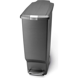 SLIM PLASTIC STEP CAN - 10-1/2 GALLON GRAY by Simplehuman