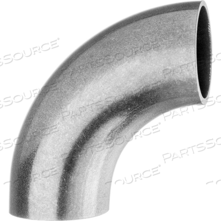 304 STAINLESS STEEL UNPOLISHED SHORT 90 DEGREE ELBOW FOR BUTT WELD FITTINGS - FOR 2-1/2" TUBE OD 