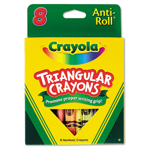 TRIANGULAR CRAYONS, 8 COLORS/BOX by Crayola