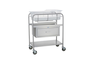 COLEMAN BASSINET KIT INCLUDES: BASSINET 31"W X 38 1/2"H X 17 3/4"D W/(1) DRAWER, BASKET W/CARD HOLDER, MATTRESS PAD, WHITE (12" X 26" X 2") by Blickman