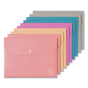 U-ECO DOCUMENT HOLDER, 0.59" EXPANSION, 1 SECTION, SNAP BUTTON CLOSURE, LETTER SIZE, ASSORTED COLORS, 10/PACK by U Brands U-ECO DOCUMENT HOLDER, 0.59" EXPANSION, 1 SECTION, SNAP BUTTON CLOSURE, LETTER SIZE, ASSORTED COLORS, 10/PACK by U Brands
