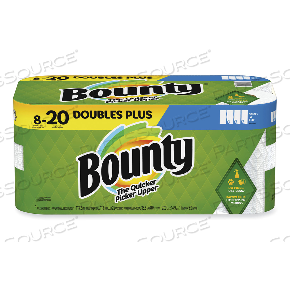 SELECT-A-SIZE KITCHEN ROLL PAPER TOWELS, 2-PLY, 5.9 X 11, WHITE, 113 SHEETS/DOUBLE PLUS ROLL, 8 ROLLS/PACK 