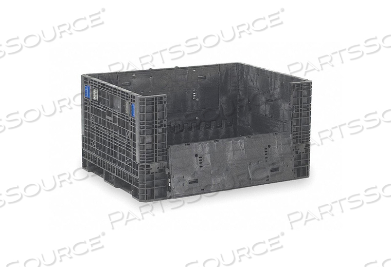 COLLAPSIBLE CONTAINER 62-1/2 IN L BLACK by Lewisbins