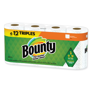 KITCHEN ROLL PAPER TOWELS, 2-PLY, WHITE, 10.5 X 11, 87 SHEETS/ROLL, 4 TRIPLE ROLLS/PACK, 6 PACKS/CARTON by Bounty