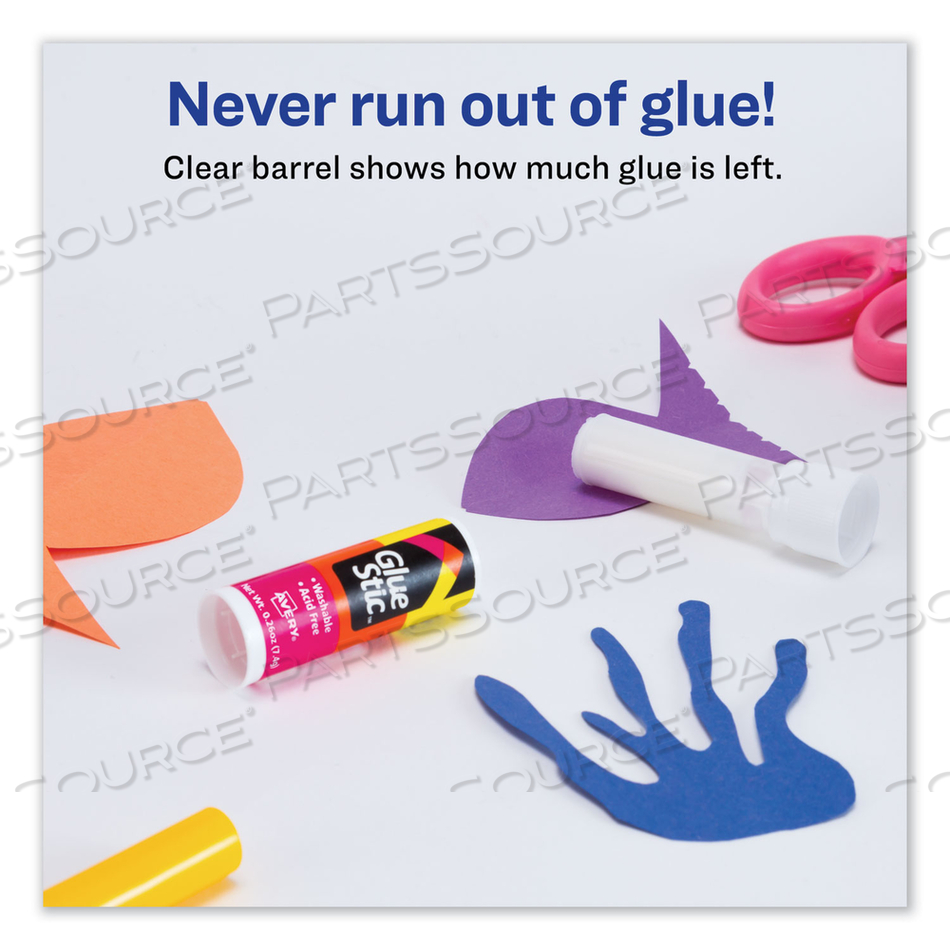 PERMANENT GLUE STIC VALUE PACK, 0.26 OZ, APPLIES WHITE, DRIES CLEAR by Avery PERMANENT GLUE STIC VALUE PACK, 0.26 OZ, APPLIES WHITE, DRIES CLEAR by Avery