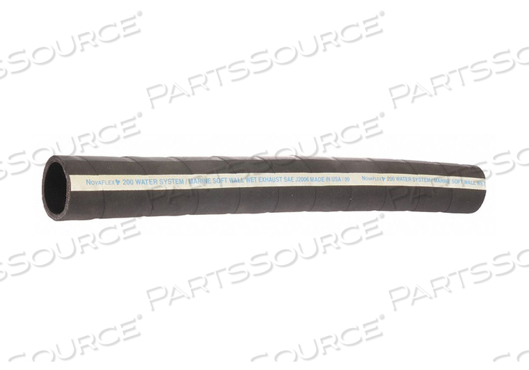 MARINE EXHAUST HOSE, HOSE INSIDE DIA. 1 1/2 IN, HOSE LENGTH 25 FT, HOSE COLOR BLACK, HOSE TUBE MATERIAL EPDM, HOSE COVER MATERIAL EPDM, MAX. by Novaflex MARINE EXHAUST HOSE, HOSE INSIDE DIA. 1 1/2 IN, HOSE LENGTH 25 FT, HOSE COLOR BLACK, HOSE TUBE MATERIAL EPDM, HOSE COVER MATERIAL EPDM, MAX. by Novaflex