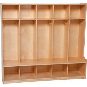 FIVE SECTION OFFSET LOCKER, 54"W by Wood Designs