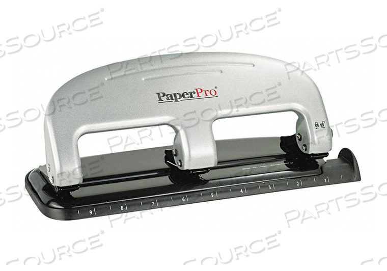 THREE-HOLE PAPER PUNCH 20 SHEET BLK/SLVR by PaperPro