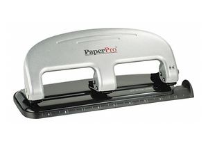 THREE-HOLE PAPER PUNCH 20 SHEET BLK/SLVR by PaperPro