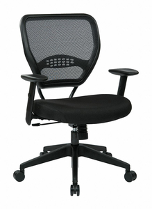 DESK CHAIR FABRIC BLACK 19-23 SEAT HT by Office Star