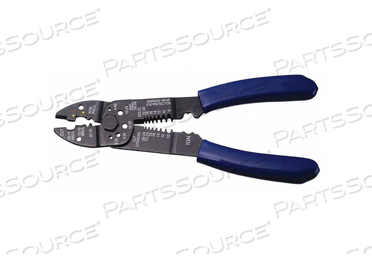 CRIMPING TOOL, STRIPPING CAPACITY - SOLID WIRE 8 AWG, 10 AWG, 12 AWG, 14 AWG, 16 AWG, 18 AWG, 20 AWG, 22 AWG, STRIPPING CAPACITY- STRANDED W by Power First CRIMPING TOOL, STRIPPING CAPACITY - SOLID WIRE 8 AWG, 10 AWG, 12 AWG, 14 AWG, 16 AWG, 18 AWG, 20 AWG, 22 AWG, STRIPPING CAPACITY- STRANDED W by Power First