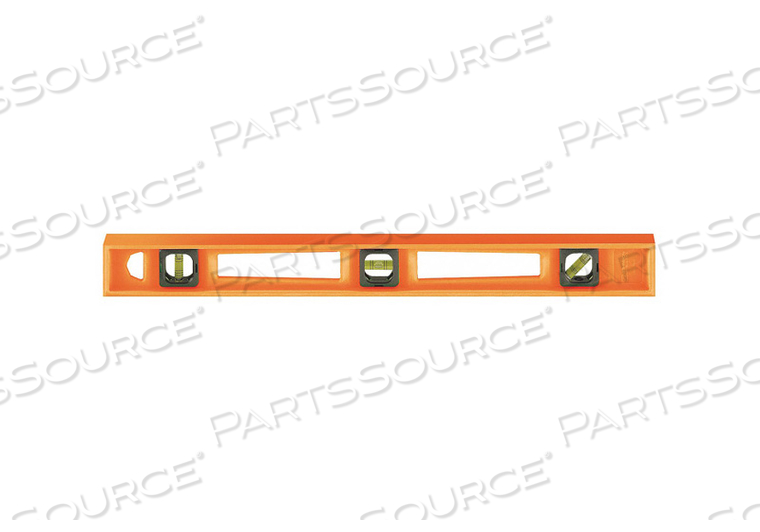 LEVEL PLASTIC 24 IN L 3 VIALS ORANGE by Johnson Level