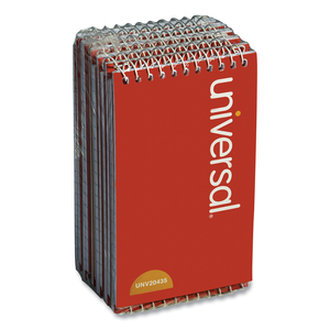 WIREBOUND MEMO PAD WITH COIL-LOCK WIRE BINDING, NARROW RULE, ORANGE COVER, 50 WHITE 3 X 5 SHEETS, 12/PACK by Universal