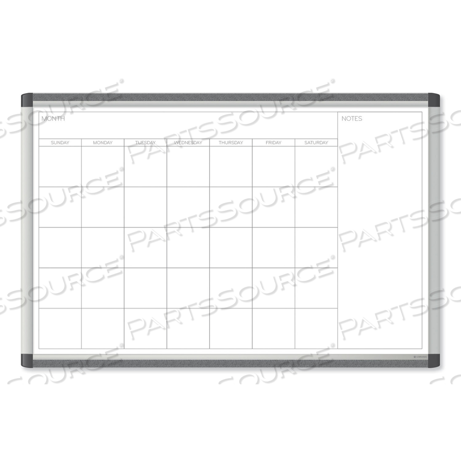 PINIT MAGNETIC DRY ERASE UNDATED ONE MONTH CALENDAR, 36 X 24, WHITE by U Brands PINIT MAGNETIC DRY ERASE UNDATED ONE MONTH CALENDAR, 36 X 24, WHITE by U Brands
