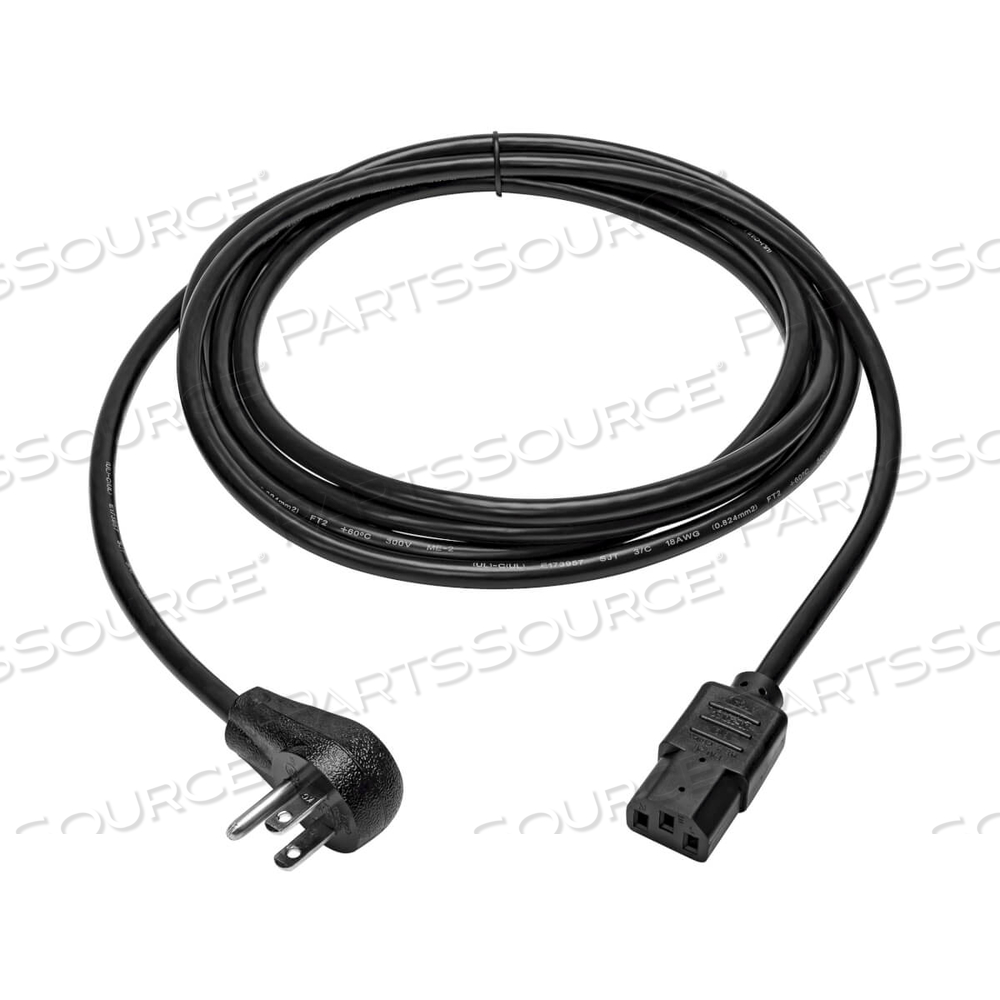COMPUTER POWER CORD RIGHT-ANGLE 5-15P TO C13 10A 125V 18AWG 10FT by Tripp Lite COMPUTER POWER CORD RIGHT-ANGLE 5-15P TO C13 10A 125V 18AWG 10FT by Tripp Lite