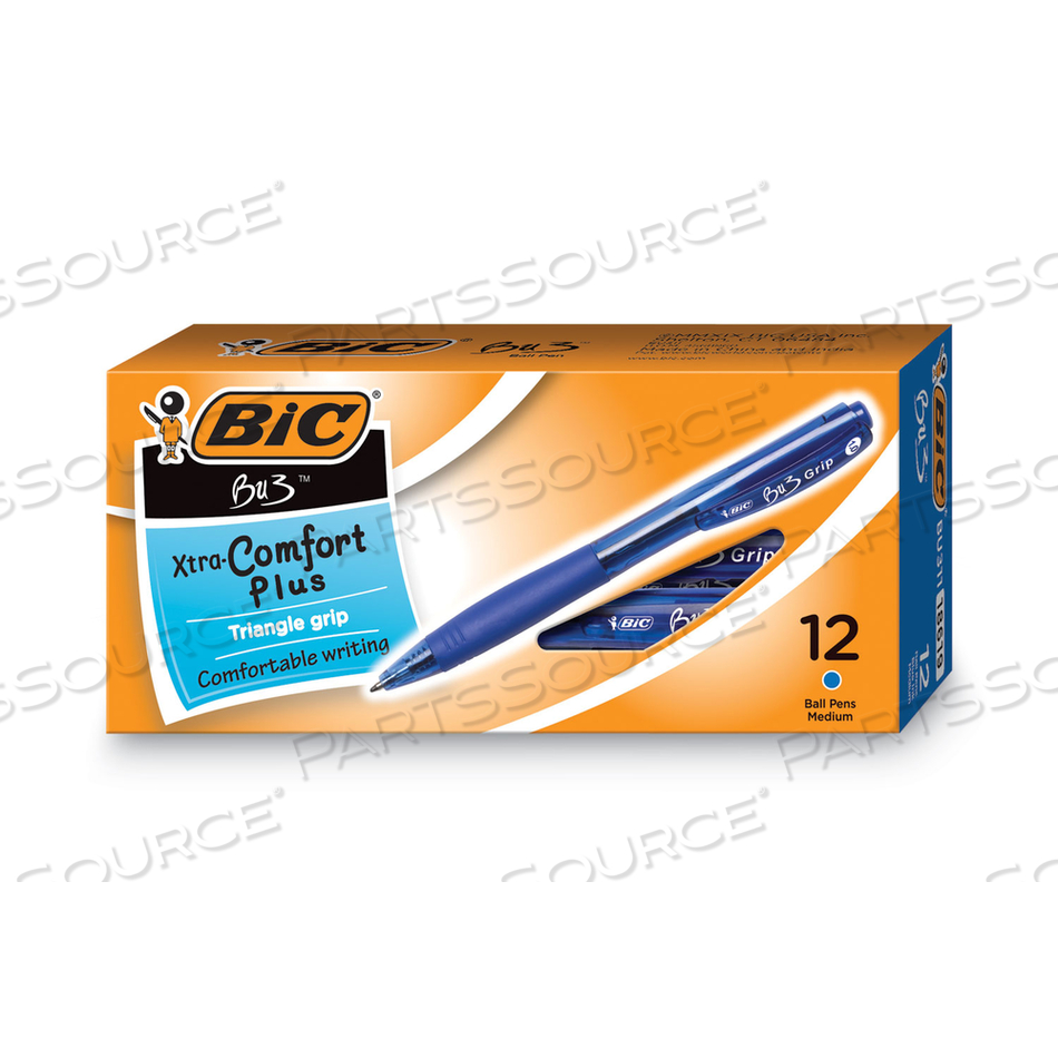 BU3 BALLPOINT PEN, RETRACTABLE, BOLD 1 MM, BLUE INK, BLUE BARREL by BIC BU3 BALLPOINT PEN, RETRACTABLE, BOLD 1 MM, BLUE INK, BLUE BARREL by BIC