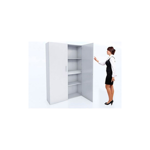 WALL LOCKING STORAGE CABINET - TALL AND WIDE - WHITE by Whitney Brothers