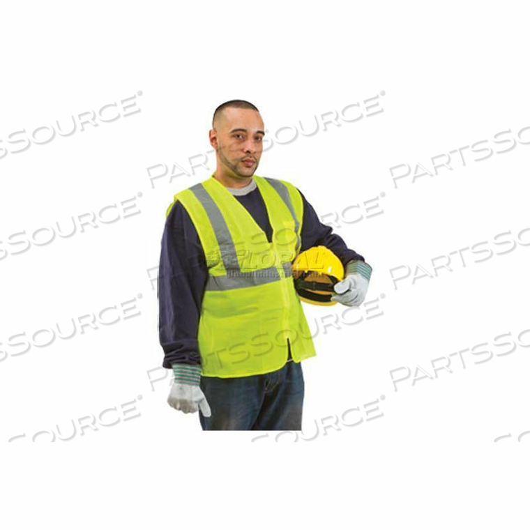 COMFITWEAR CLASS 2 SAFETY VEST, NEON YELLOW, PVC COATED, L 