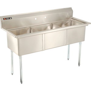 THREE BOWL SS SINK, 18 X 18 by Aero Manufacturing Co.