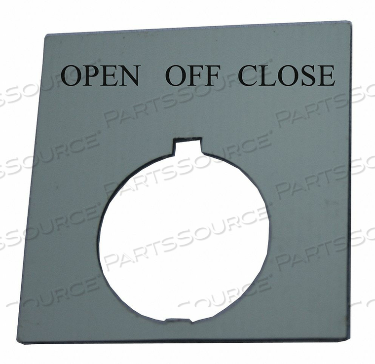 LEGEND PLATE SQUARE OPEN OFF CLOSE BLACK by Eaton LEGEND PLATE SQUARE OPEN OFF CLOSE BLACK by Eaton